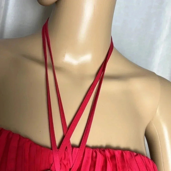 EXPRESS evening dress, HOT PINK MUST HAVE ! NEW!pleated,Romantic,gala,oversized - Picture 15 of 15